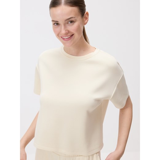 Reserved - T-shirt regular z modalem - jasnożółty Reserved S wyprzedaż Reserved