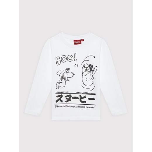 OVS Bluzka PEANUTS 1333355 Biały Regular Fit ze sklepu MODIVO w kategorii Bluzki dziewczęce - zdjęcie 186571898