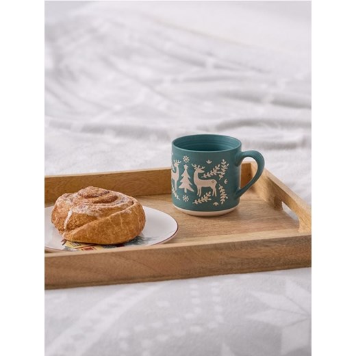 Sinsay - Ceramiczny kubek z uchem z motywem świątecznym - zielony ze sklepu Sinsay w kategorii Kubki - zdjęcie 186573137