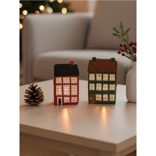 Sinsay - Świeczniki świąteczne w kształcie domków 2 pack - wielobarwny ze sklepu Sinsay w kategorii Świeczniki - zdjęcie 186573155