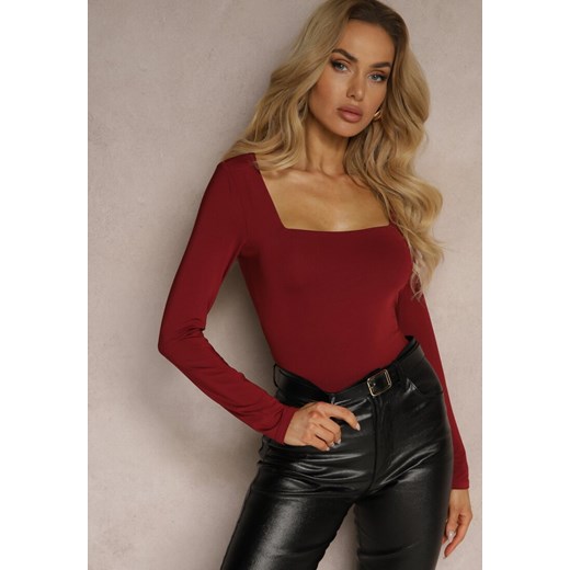 Bordowa Bluzka Seliusei ze sklepu renee.pl w kategorii Bluzki damskie - zdjęcie 186573458