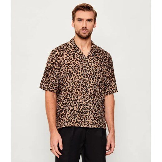 All Saints Lniana koszula LEOPARDONE | Loose fit ze sklepu Gomez Fashion Store w kategorii Koszule męskie - zdjęcie 186573916