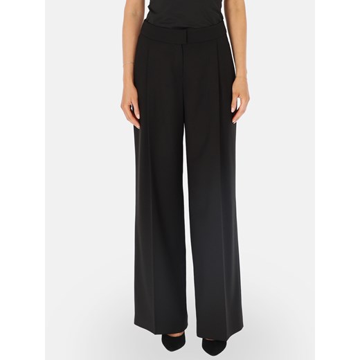 Czarne eleganckie spodnie wide-leg z wysokim stanem L’AF Kelli ze sklepu Eye For Fashion w kategorii Spodnie damskie - zdjęcie 186574969