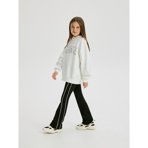 Reserved - Legginsy z lampasami - czarny ze sklepu Reserved w kategorii Spodnie dziewczęce - zdjęcie 186575159