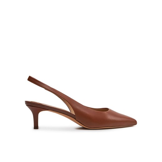 Czółenka LAUREN RALPH LAUREN 802927937002 Brązowy ze sklepu eobuwie.pl w kategorii Czółenka - zdjęcie 186576139