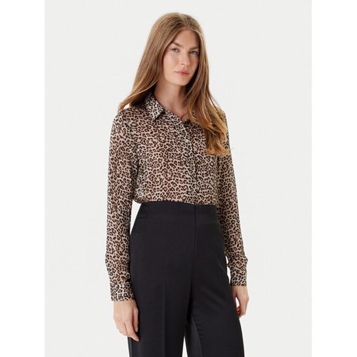 Guess Koszula W5YH0X WDW82 Beżowy Regular Fit ze sklepu MODIVO w kategorii Koszule damskie - zdjęcie 186576526