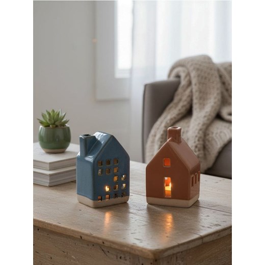 Sinsay - Świeczniki świąteczne w kształcie domków 2 pack - wielobarwny ze sklepu Sinsay w kategorii Świeczniki - zdjęcie 186578615