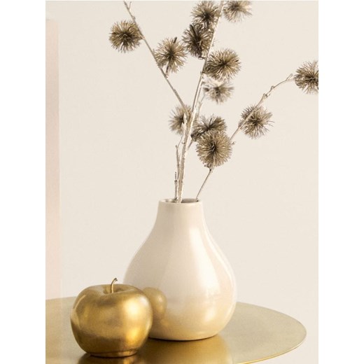 Sinsay - Wazon z błyszczącym wykończeniem - kremowy ze sklepu Sinsay w kategorii Wazony - zdjęcie 186578656