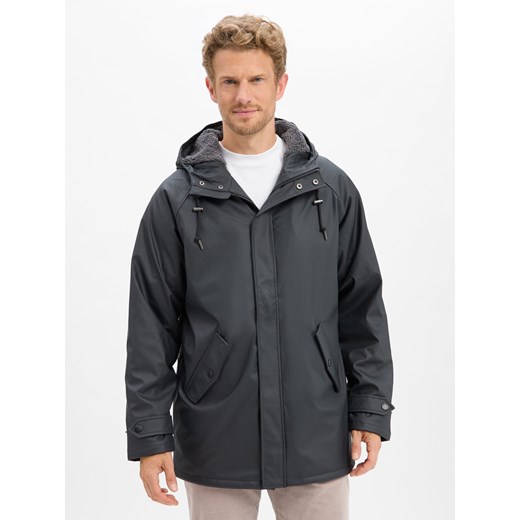 Derbe Parka męska - Trekholm Mężczyźni czarny jednolity ze sklepu vangraaf w kategorii Kurtki męskie - zdjęcie 186579336