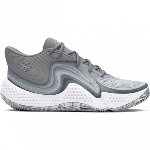 Buty do koszykówki uniseks Under Armour UA Spawn 6 Mid - szare ze sklepu Sportstylestory.com w kategorii Buty sportowe męskie - zdjęcie 186579685
