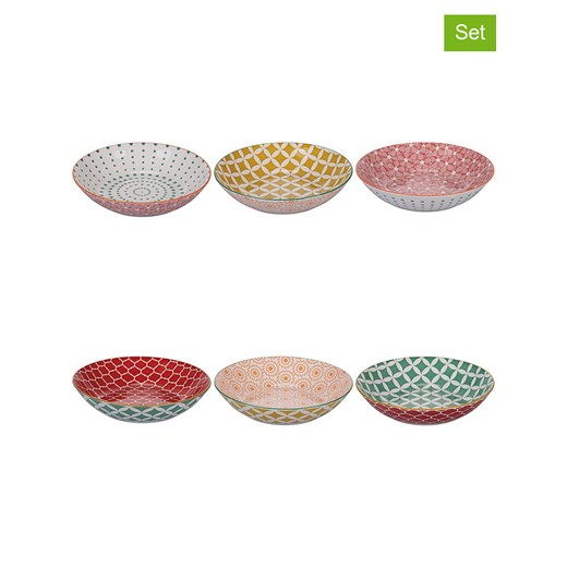 Villa d´Este Talerze głębokie (6 szt.) &quot;Confusion&quot; ze wzorem - Ø 20,5 cm ze sklepu Limango Polska w kategorii Naczynia - zdjęcie 186580396