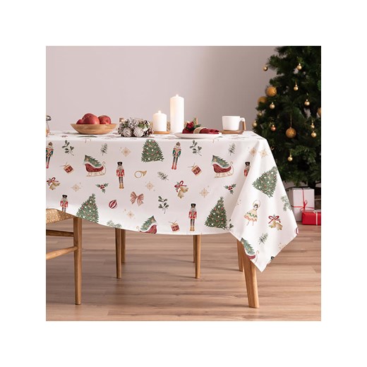 Mint Rugs Obrus &quot;Christmas Nutcracker&quot; w kolorze biało-zielonym ze sklepu Limango Polska w kategorii Obrusy i bieżniki - zdjęcie 186580907