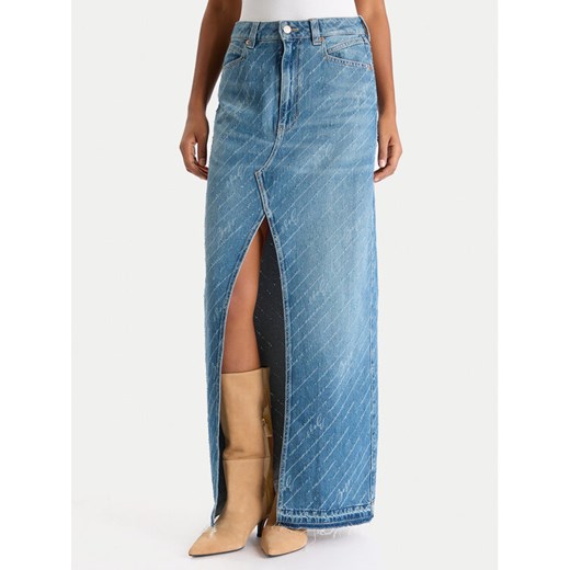 BOSS Spódnica jeansowa 50542445 Niebieski Regular Fit ze sklepu MODIVO w kategorii Spódnice - zdjęcie 186582518