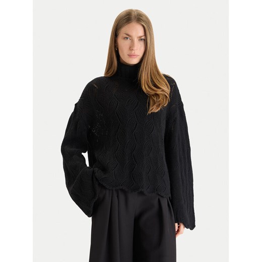 TWINSET Golf 252TT3424 Czarny Relaxed Fit ze sklepu MODIVO w kategorii Swetry damskie - zdjęcie 186582626