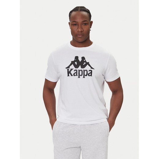 Kappa T-Shirt Authentic 361N6QW Biały Regular Fit ze sklepu MODIVO w kategorii T-shirty męskie - zdjęcie 186582645