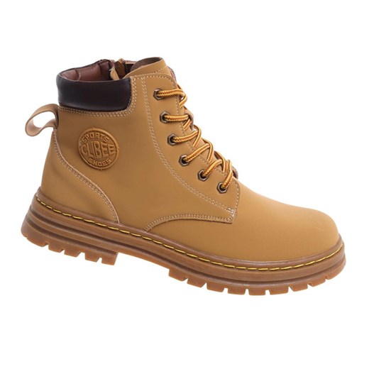 Karmelowe chłopięce buty trapery /D8-1 18289 T432/ ze sklepu Pantofelek24.pl w kategorii Buty zimowe dziecięce - zdjęcie 186584188