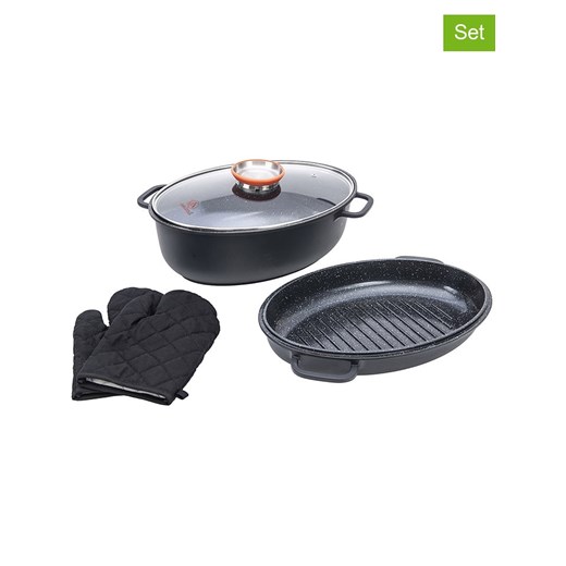 Laguiole 3-częściowy zestaw &quot;Alizée&quot; w kolorze czarno-pomarańczowym Laguiole onesize promocyjna cena Limango Polska