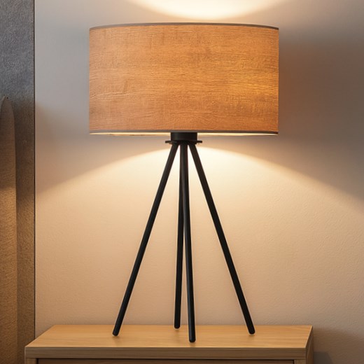 Elegancka lampka stołowa do salonu SIERRA ECO na purystycznym stelażu - id: 6439 - marki Ciekot Partners Sp. Z O. O. - 186585625 Elegancka lampka stołowa do salonu SIERRA ECO na purystycznym stelażu ze sklepu Lysne w kategorii Lampy stołowe - zdjęcie 186585625