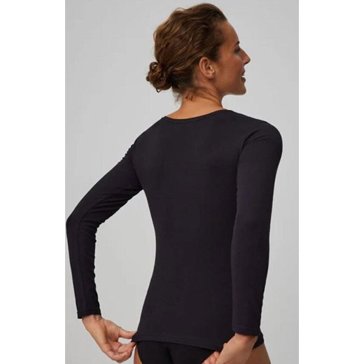 Czarna bluzka damska z długim rękawem 19148, Kolor czarny, Rozmiar S, YSABEL MORA ze sklepu Primodo w kategorii Bluzki damskie - zdjęcie 186586226