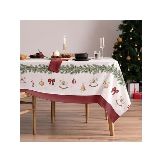 Mint Rugs Obrus &quot;Christmas Gabriel&quot; w kolorze biało-czerwonym Mint Rugs 100x155 cm wyprzedaż Limango Polska