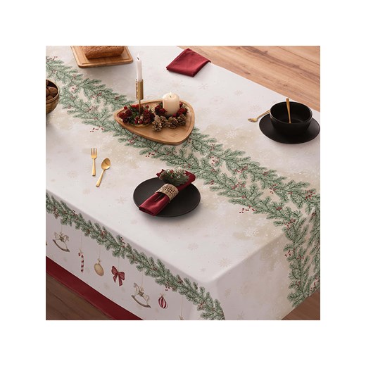 Mint Rugs Obrus &quot;Christmas Gabriel&quot; w kolorze biało-czerwonym Mint Rugs 155x300 cm okazja Limango Polska