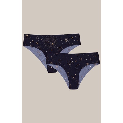 Esotiq 2-pack figi brazylijskie Pie-Pie 42272-K002, Kolor czarny-wzór, Rozmiar L, Esotiq ze sklepu Intymna w kategorii Majtki damskie - zdjęcie 186586826