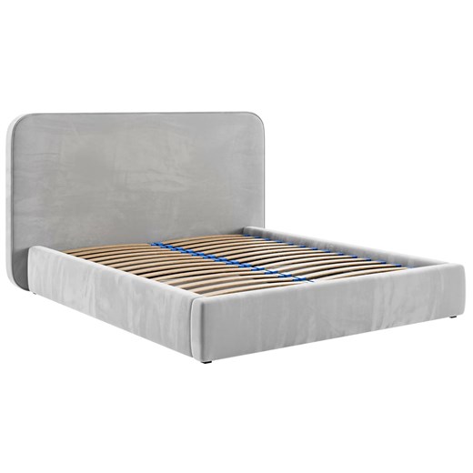 Łóżko tapicerowane z pojemnikiem i zagłówkiem 140x200 - 32 kolory F2-E65 ze sklepu Edinos.pl w kategorii Łóżka i materace - zdjęcie 186586986