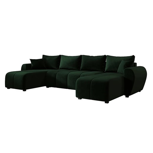 Ciemnozielony narożnik rozkładany w kształcie U M7-R01 - id: 53367 - marki Elior - 186587095 Ciemnozielony narożnik rozkładany w kształcie U M7-R01 ze sklepu Edinos.pl w kategorii Narożniki - zdjęcie 186587095
