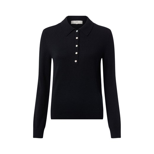 IPURI Damski sweter z dzianiny z zawartością wełny merynosów Kobiety Wełna merino czarny jednolity ze sklepu vangraaf w kategorii Swetry damskie - zdjęcie 186589746