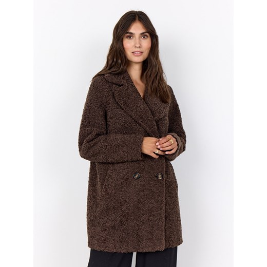 soyaconcept® Damski płaszcz z pluszowego futra - SC-Mukite Kobiety czekoladowy jednolity - id: 773780-0003-09940 - marki Soyaconcept - 186589757 soyaconcept® Damski płaszcz z pluszowego futra - SC-Mukite Kobiety czekoladowy jednolity ze sklepu vangraaf w kategorii Płaszcze damskie - zdjęcie 186589757