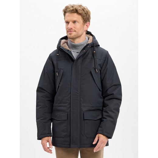 Derbe Męska funkcjonalna parka - Festholm Mężczyźni granatowy jednolity ze sklepu vangraaf w kategorii Kurtki męskie - zdjęcie 186589775