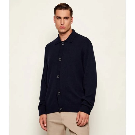 Hechter Paris Kardigan | Regular Fit | z dodatkiem wełny ze sklepu Gomez Fashion Store w kategorii Swetry męskie - zdjęcie 186589879