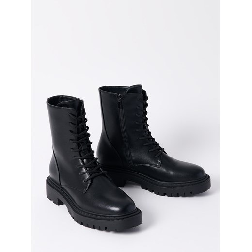 Mohito - Skórzane botki - czarny Mohito 36 Mohito