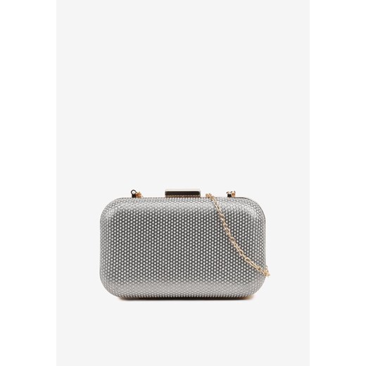 Szara Torebka Kopertówka Ozdobiona Brokatem Nerionea ze sklepu born2be.pl w kategorii Kopertówki - zdjęcie 186590777