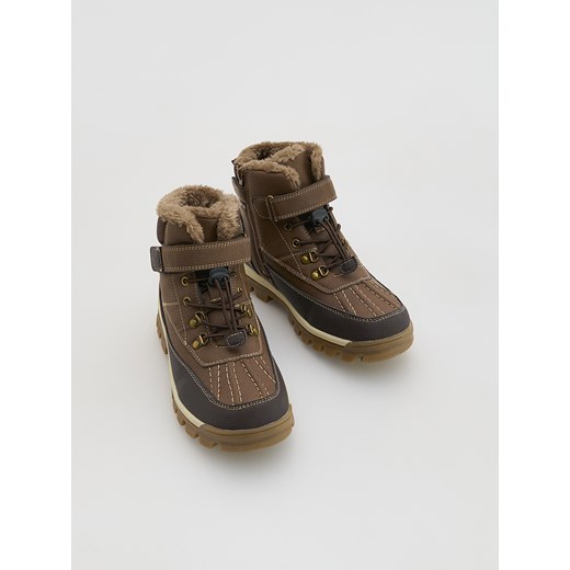 Reserved - Buty trekkingowe za kostkę - brązowy ze sklepu Reserved w kategorii Buty zimowe dziecięce - zdjęcie 186591319