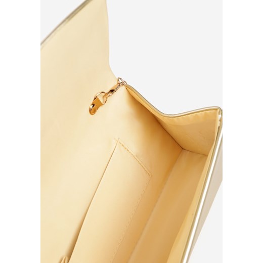 Złota Torebka Kopertówka do Ręki i na Łańcuszku Zdobiona Aplikacją Nonalie Renee ONE SIZE renee.pl