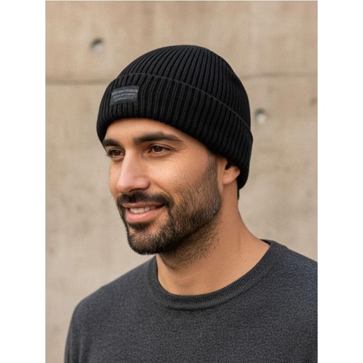 Sinsay - Prążkowana czapka beanie - czarny - id: 229EL-99X - marki Sinsay - 186592227 Sinsay - Prążkowana czapka beanie - czarny ze sklepu Sinsay w kategorii Czapki zimowe męskie - zdjęcie 186592227