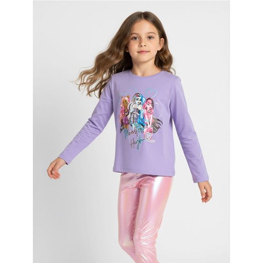 Sinsay - Koszulka z długimi rękawami Monster High - fioletowy Sinsay 128 (7-8 l) Sinsay