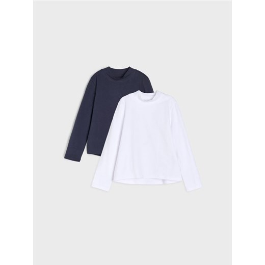 Sinsay - Bawełniana koszulka z długimi rękawami 2 pack - wielobarwny ze sklepu Sinsay w kategorii T-shirty chłopięce - zdjęcie 186592315
