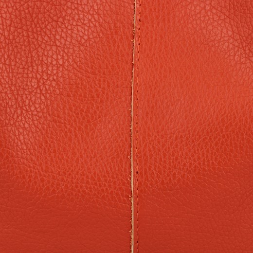 Włoska Torebka Skórzana Shopper Bag z Kosmetyczką 165 Pomarańczowa Other One Size PaniTorbalska okazyjna cena