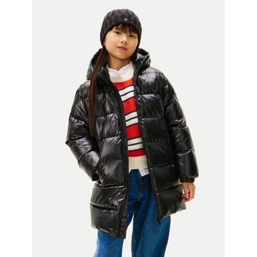Tommy Hilfiger Kurtka puchowa Essential KG0KG08761 D Czarny Regular Fit ze sklepu MODIVO w kategorii Płaszcze dziewczęce - zdjęcie 186595555