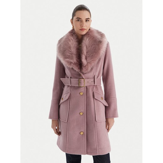 Marciano Guess Płaszcz wełniany 5BGL26 1799Z Fioletowy Regular Fit ze sklepu MODIVO w kategorii Płaszcze damskie - zdjęcie 186595587