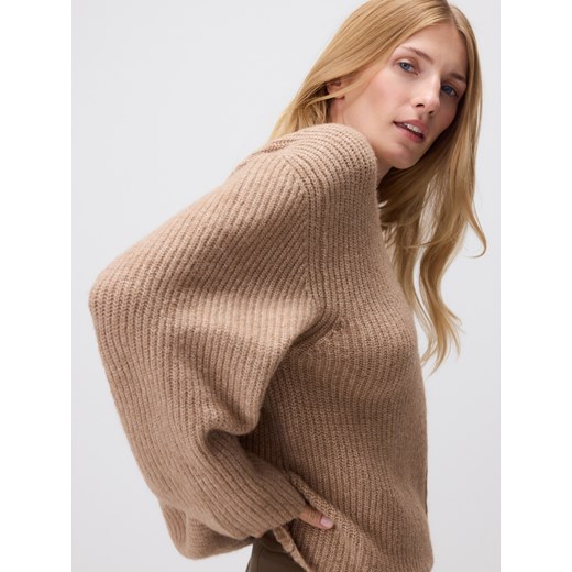 Reserved - Sweter oversize - brązowy - id: 279GV-84M - marki Reserved - 186596325 Reserved - Sweter oversize - brązowy ze sklepu Reserved w kategorii Swetry damskie - zdjęcie 186596325