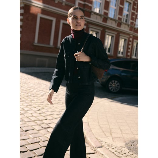 Reserved - Jeansy wide leg z wysokim stanem - szary ze sklepu Reserved w kategorii Jeansy damskie - zdjęcie 186596439