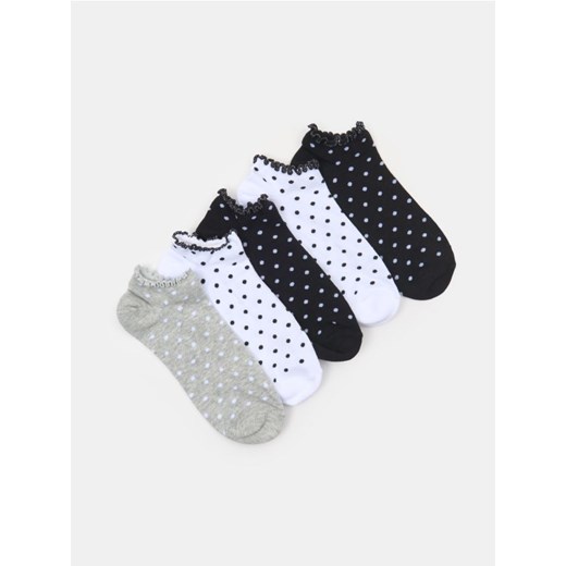 Sinsay - Krótkie skarpetki w groszki 5 pack - wielobarwny Sinsay 39/41 Sinsay