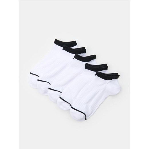 Sinsay - Prążkowane skarpetki stopki 5 pack - wielobarwny Sinsay 39/42 Sinsay