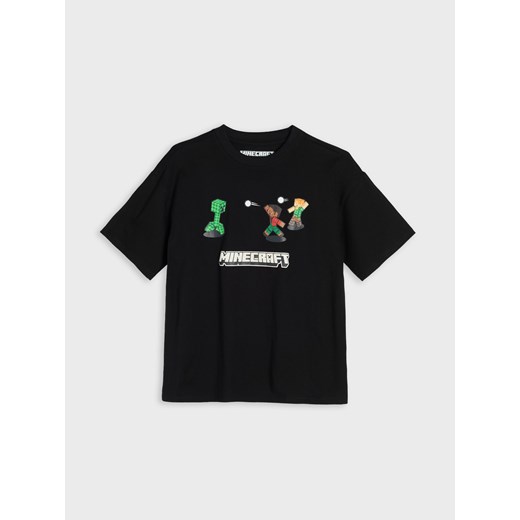 Sinsay - Koszulka oversize Minecraft - czarny Sinsay 134 (8-9 l) Sinsay