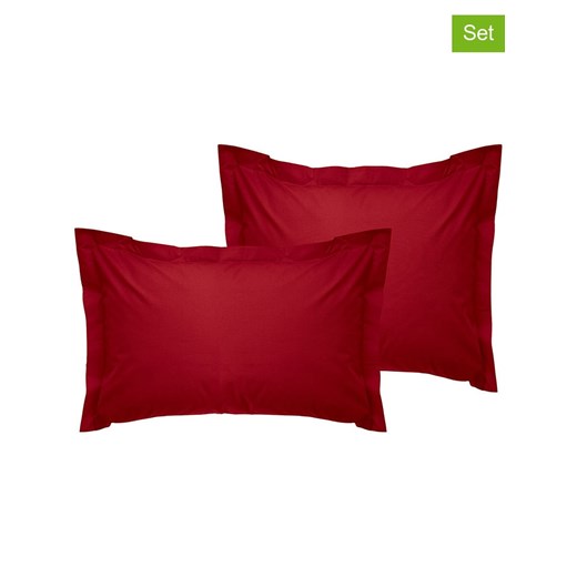 Colourful Cotton Poszewki renforcè (2 szt.) w kolorze bordowym na poduszkę Colourful Cotton 80x80 cm promocyjna cena Limango Polska