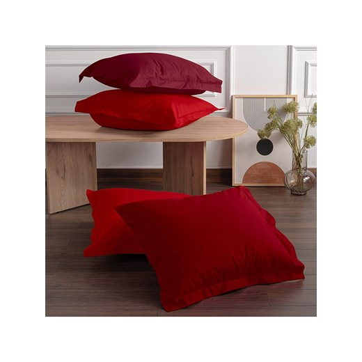 Colourful Cotton Poszewki renforcè (2 szt.) w kolorze bordowym na poduszkę Colourful Cotton 80x80 cm okazyjna cena Limango Polska