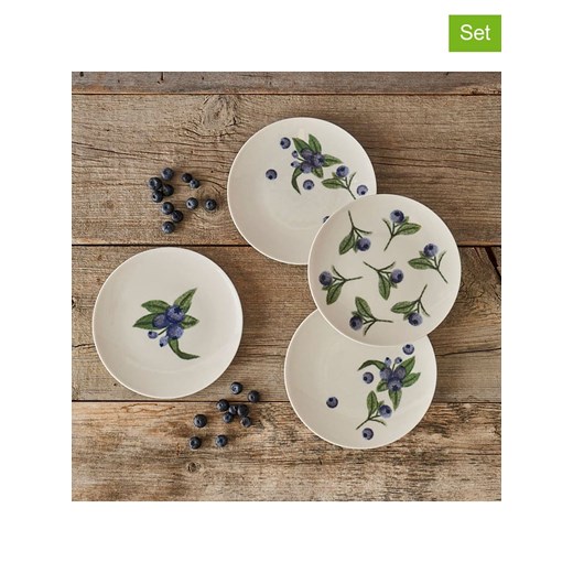 BELLA MAISON Talerze śniadaniowe (4 szt.) w kolorze niebiesko-zielonym - Ø 19 cm ze sklepu Limango Polska w kategorii Naczynia - zdjęcie 186598335